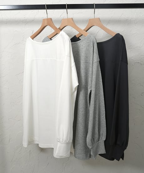 Boat neck　long tee