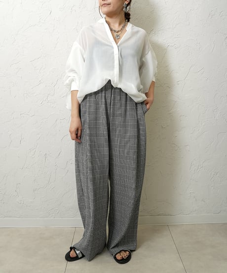 【YENN】　ご予約　再販　PLAID TUCK EASY PT