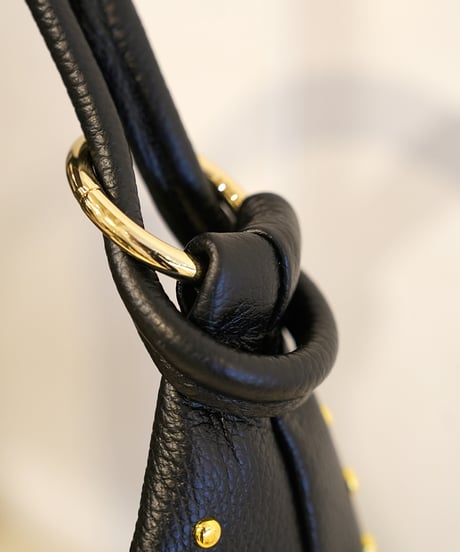 【MARLON】　  DOLLARO　studs leather　tote　bag 6103