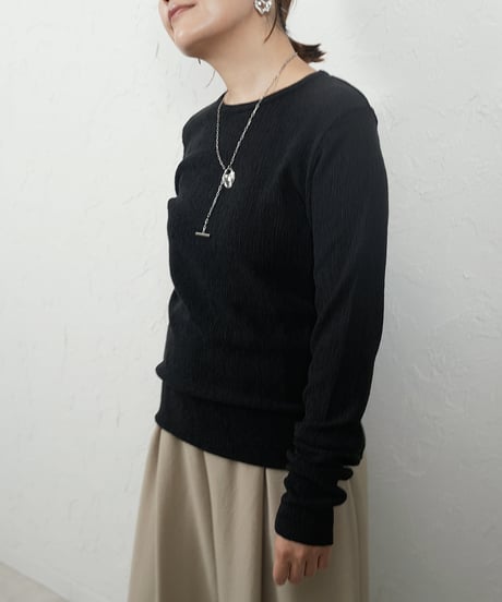 Karl Mayer　boat neck pullover【white,blackラスト2点】