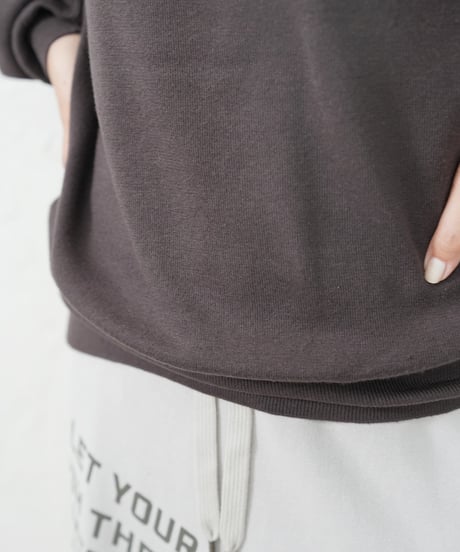 Cotton cashmere knit【brownラスト1点】