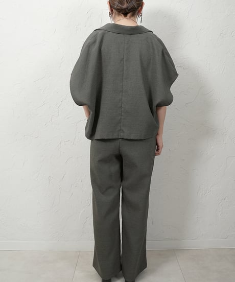 Tuck straight　wide Pants【charcoalラスト1.2点】