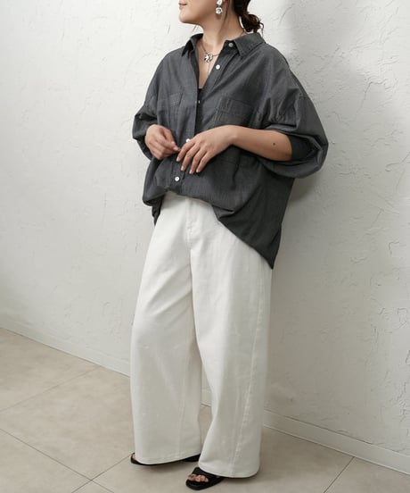 Sheer denim snap button　shirt【残り僅か！】
