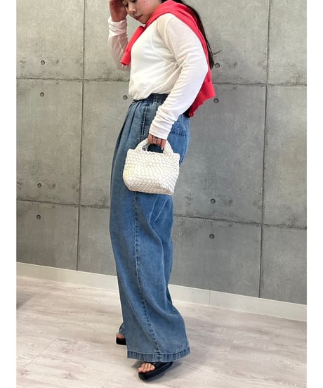 【ROSIEE】　ご予約  テンセルデニムタックパンツ