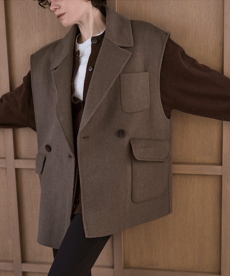 【YENN】　ご予約  DOUBLE FACE VEST JK