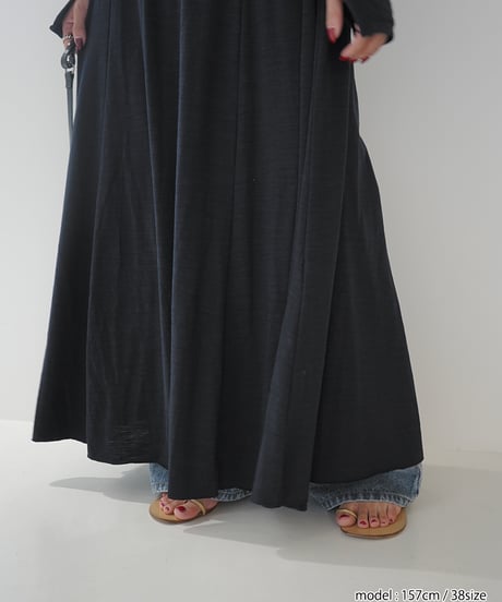 SLUB FLARE DRESS