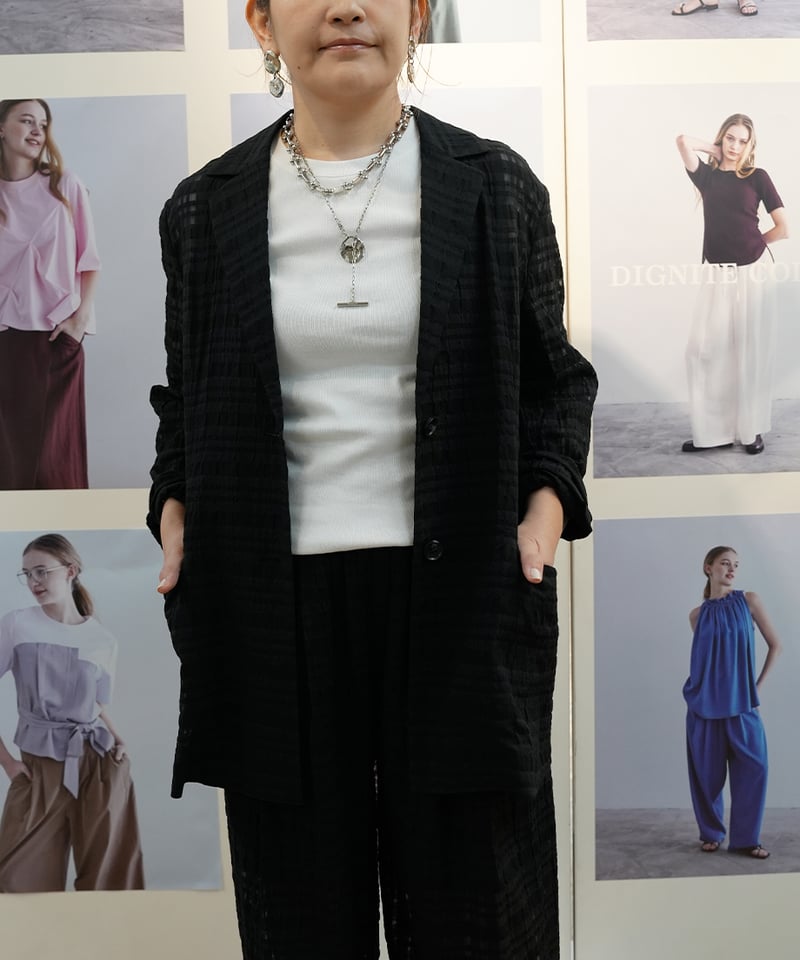 Dignite collier】 ご予約 シアーチェックJK | select shop