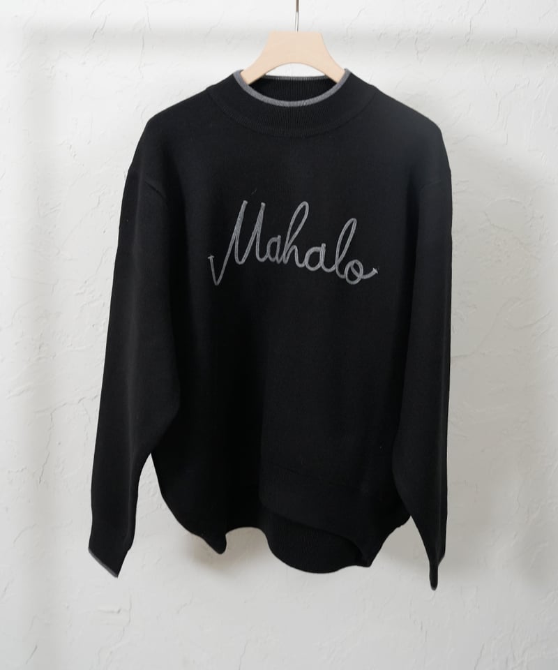 Neck color scheme logo knit【ラスト1点】 | select sho