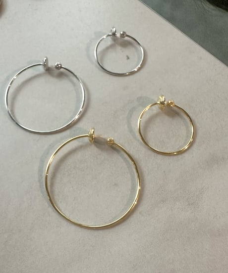 【Sea'ds mara】 Thin earcuff earring Large シルバーラスト2点