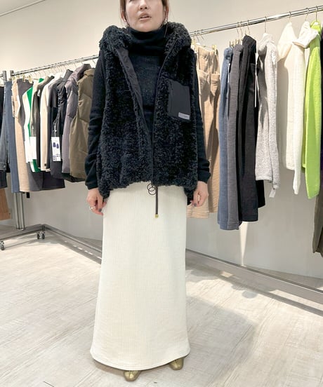 【ayane】ご予約  プードルファーフーデッドベスト