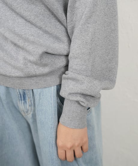 Cotton cashmere knit【brownラスト1点】