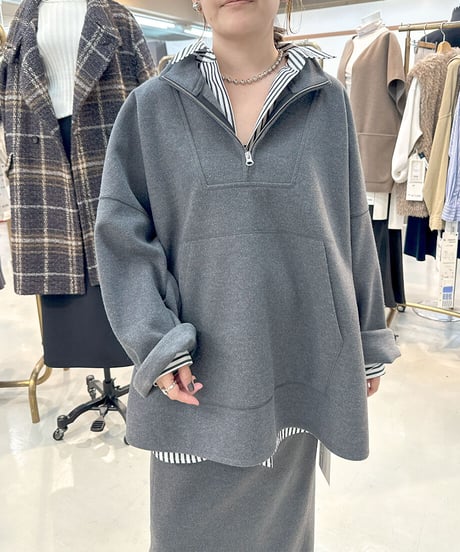 zip up poncho pullover