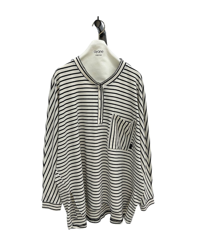 ayane】 ご予約 ヘンリーネックボーダー ロンT | select shop Liren