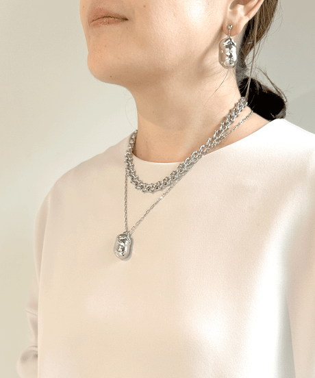 【Sea'ds mara】  Baroque pearl motif earring