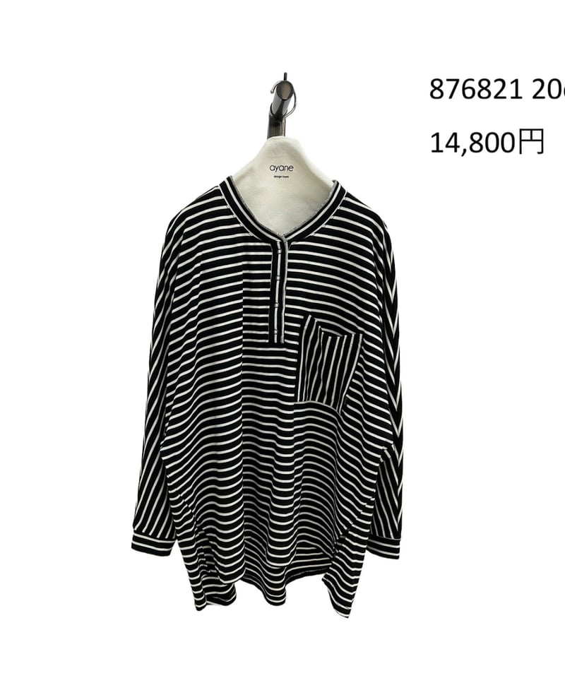 ayane】 ご予約 ヘンリーネックボーダー ロンT | select shop Liren