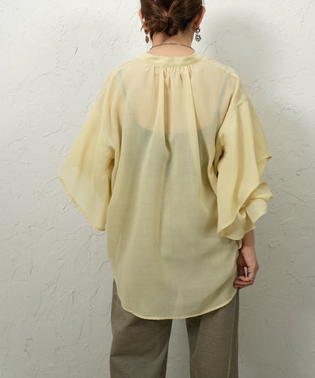 Sleeve frill  blouse【whiteラスト1点】