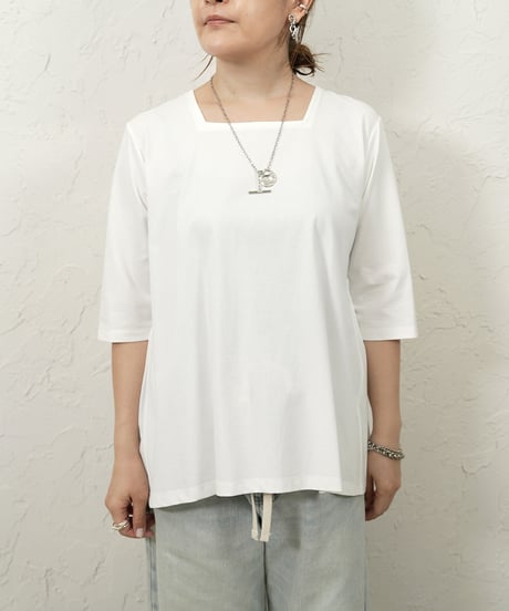 Square neck back gathered TOPS