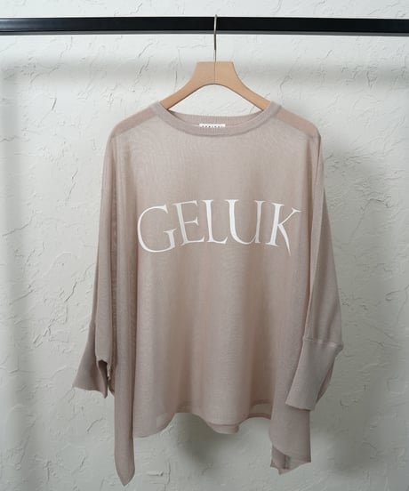 Logo sheer dolman knit 【Whiteラスト2点】
