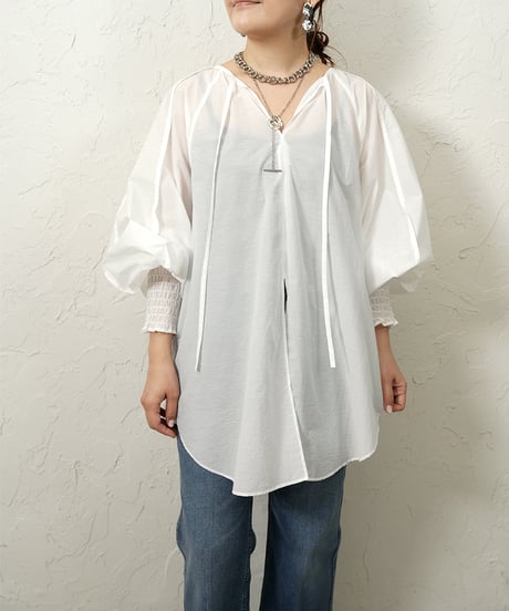 Shirring cuffs　tunic shirt【ラスト2点】