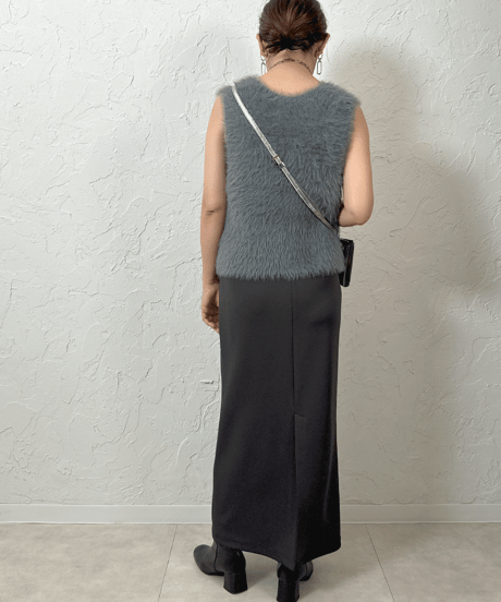 double knit long skirt