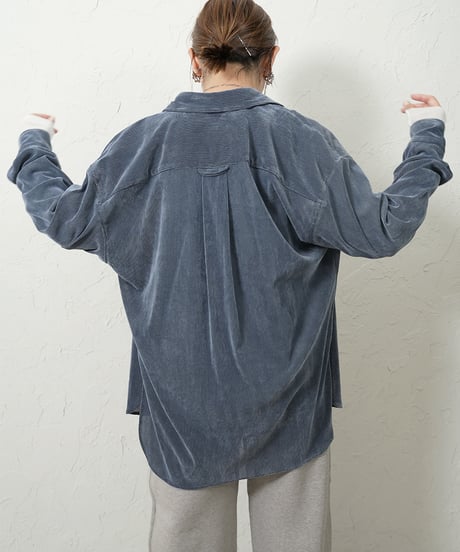 Sheer flocky stripe shirt 残り僅か！