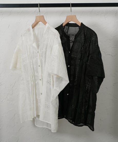 Tuck waist race blouse