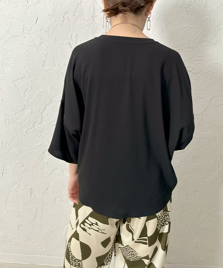 Powder georgette halfsleeve pullover【ラスト1点】