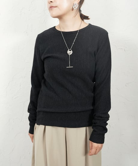 Karl Mayer　boat neck pullover【white,blackラスト2点】