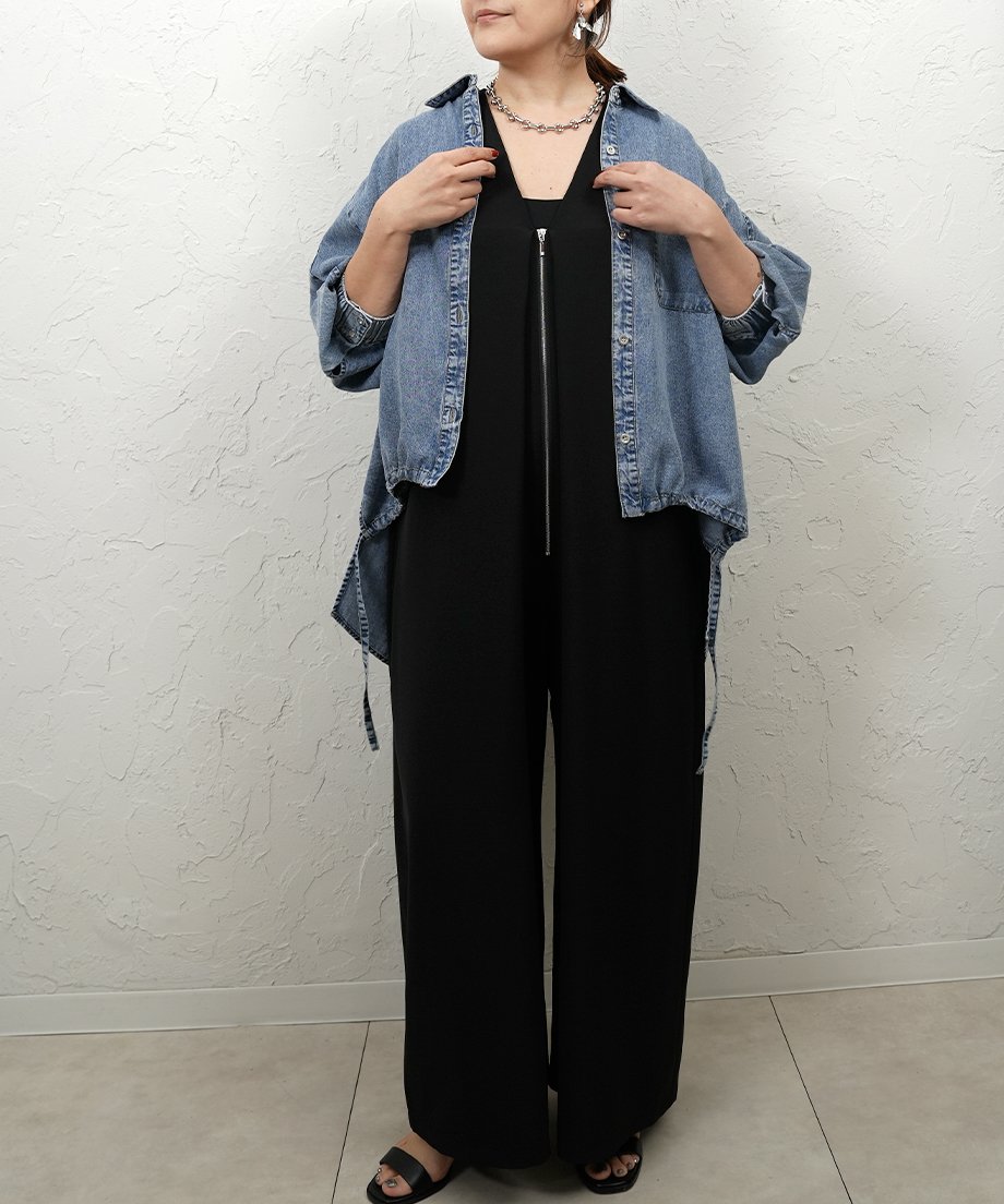 ジャケット・アウター CYNICAL Tencel denim drawstring shirt Tencel denim drawstring hem shirt | select shop