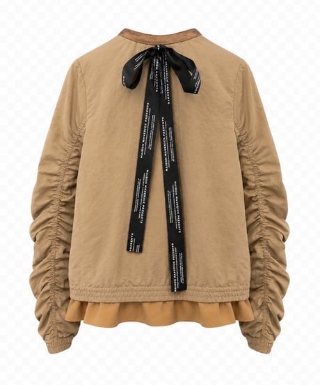 【MAISON MAVERICK】　ご予約  Gathered Sleeve Blouson with Back Ribbon