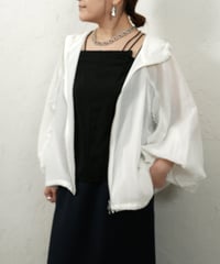 Linen blend frill foodie blouson  55%OFF！！