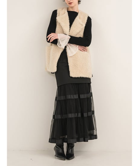 Curly boa vest