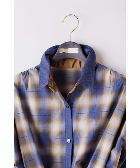 Cross  hem checked shirt