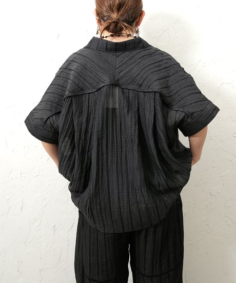 Tencel line rase stripe shirt【ラスト1点】