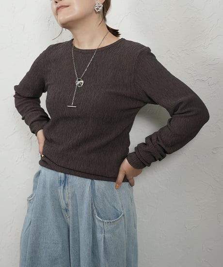 Karl Mayer　boat neck pullover【white,blackラスト2点】