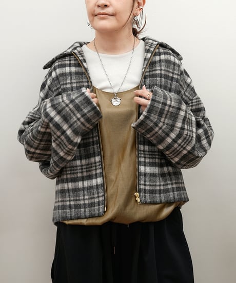 【Dignite collier】　ご予約  ジップアップショートＪＫ