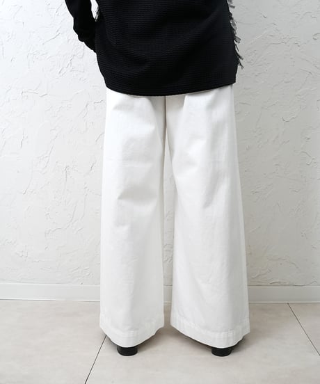 Curve switching drawst  waist   denim pants 【ラスト1点】