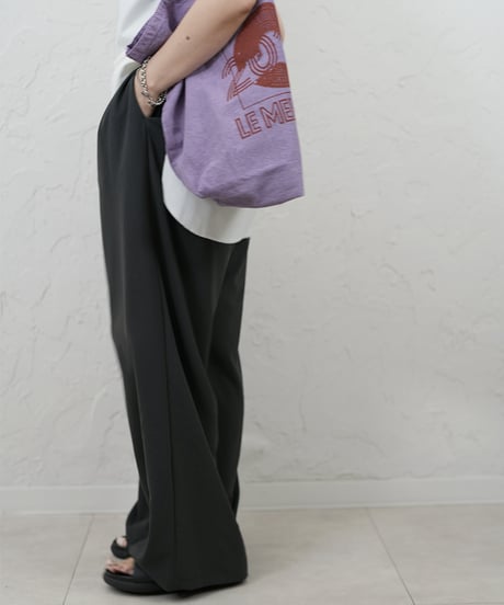 Stretch　georgette relaxpants【beigeラスト1点】
