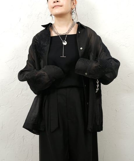 Sheer embroidery shirt【ラスト2点】