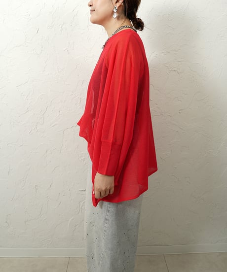 Sheer dolman knit