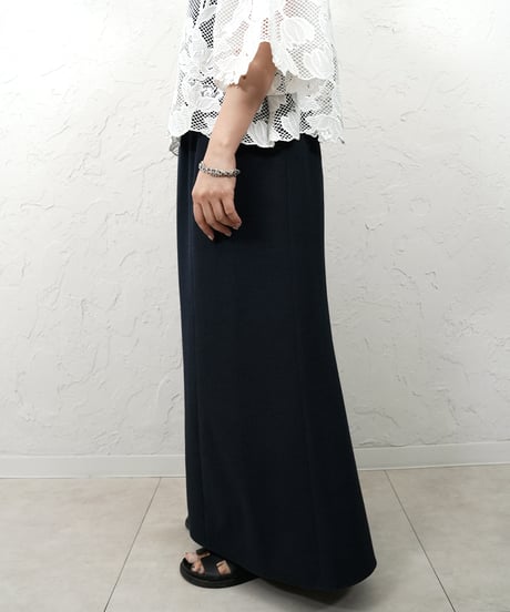 Linen blend soft flare skirt