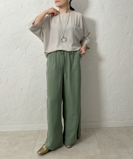 Powder georgette halfsleeve pullover【ラスト1点】