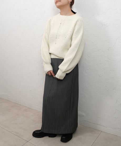 Wool knit【Whiteラスト2点】