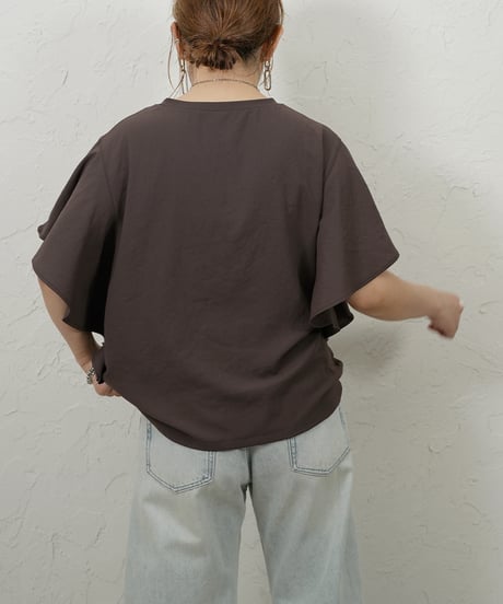 Georgette　frill blouse