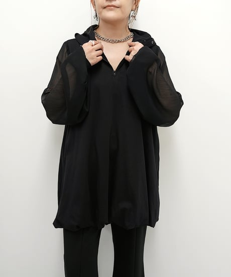 【ayene】　ご予約  バルーンシルエットフーディチュニック