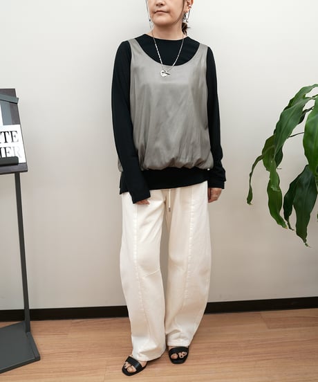 【Dignite collier】　ご予約  チンツ加工バルーンベスト