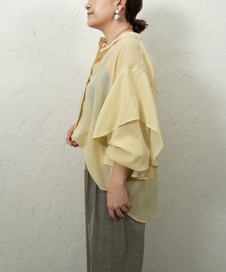 Sleeve frill  blouse【whiteラスト1点】