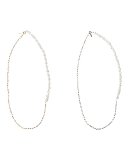 再販　Pearl linked chain necklace ラスト1点！