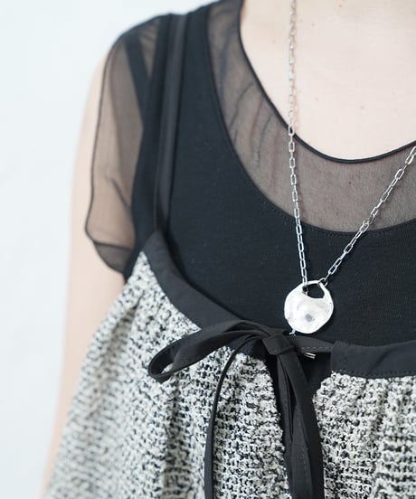 mesh tweed gathered cami【ラスト2点】