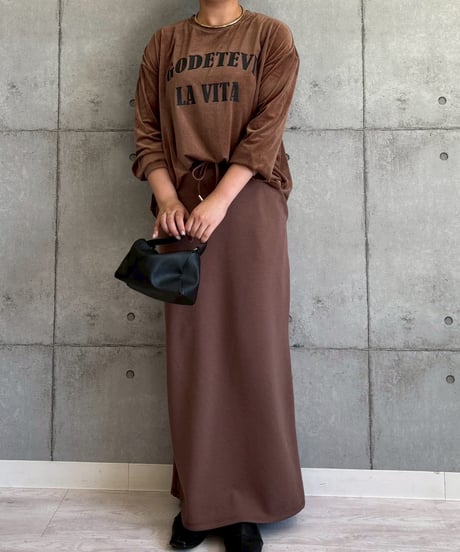 Logo  print velor　TOPS【ラスト1点】